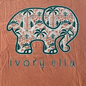 Ivory Ella Terra Cotta and Teal Elephant Tee
